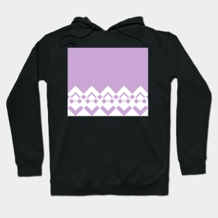 Abstract geometric pattern - purple and white. Hoodie